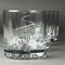 Sewing Time Whiskey Glasses Set of 4 - Engraved Front
