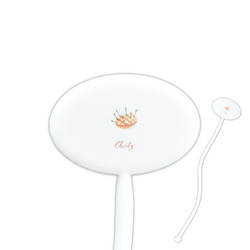 Sewing Time 7" Oval Plastic Stir Sticks - White - Double Sided (Personalized)
