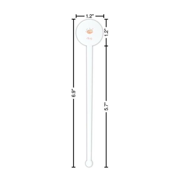 Sewing Time White Plastic 7" Stir Stick - Round - Dimensions