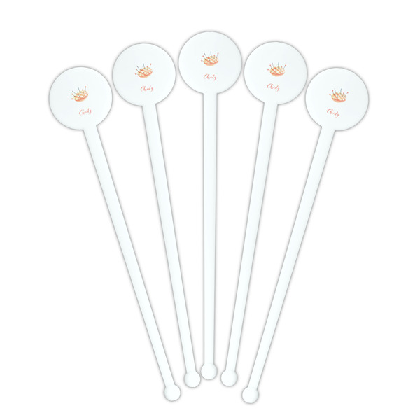 Sewing Time White Plastic 7" Stir Stick - Round - Fan View