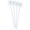 Sewing Time White Plastic Stir Stick - Double Sided - Square - Front
