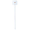 Sewing Time White Plastic Stir Stick - Double Sided - Square - Single Stick