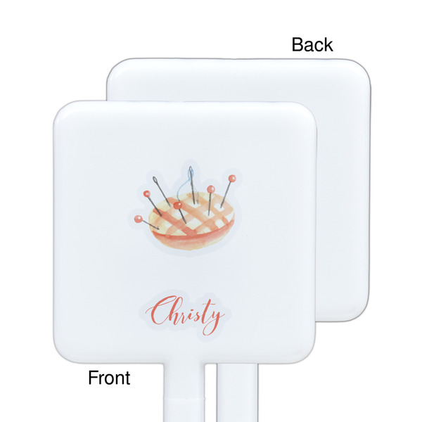 Sewing Time White Plastic Stir Stick - Single Sided - Square - Approval