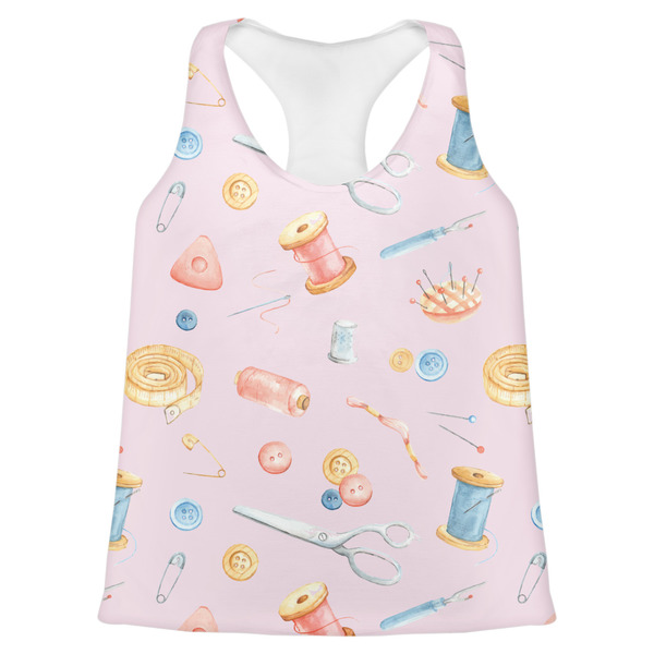 Custom Sewing Time Womens Racerback Tank Top
