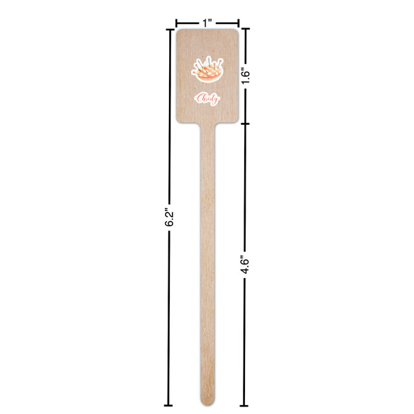 Sewing Time Wooden 6.25" Stir Stick - Rectangular - Dimensions