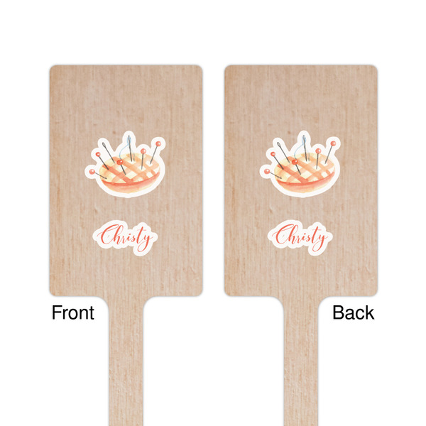 Sewing Time Wooden 6.25" Stir Stick - Rectangular - Double Sided - Front & Back