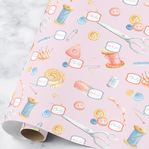 Custom Sewing Time Wrapping Paper Roll - Large (Personalized)