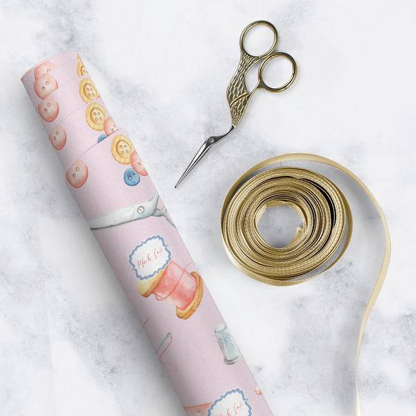Sewing Time Wrapping Paper Roll - Matte - In Context