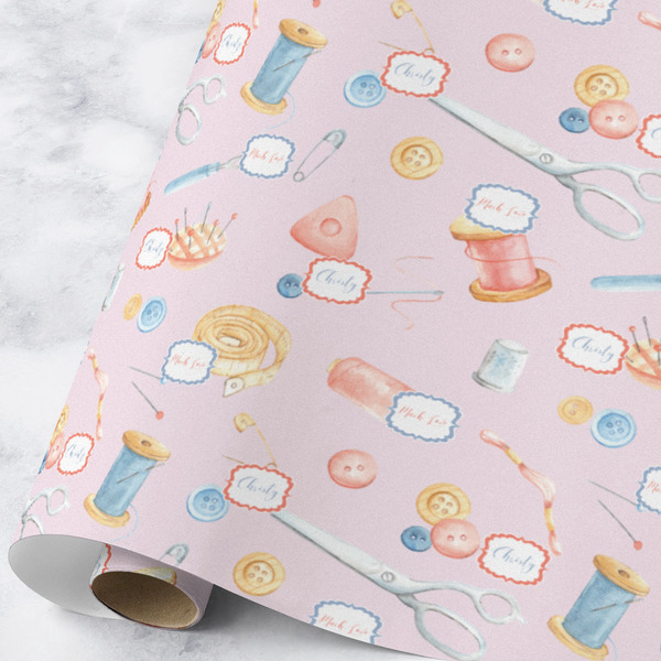 Custom Sewing Time Wrapping Paper Roll - Large - Matte (Personalized)