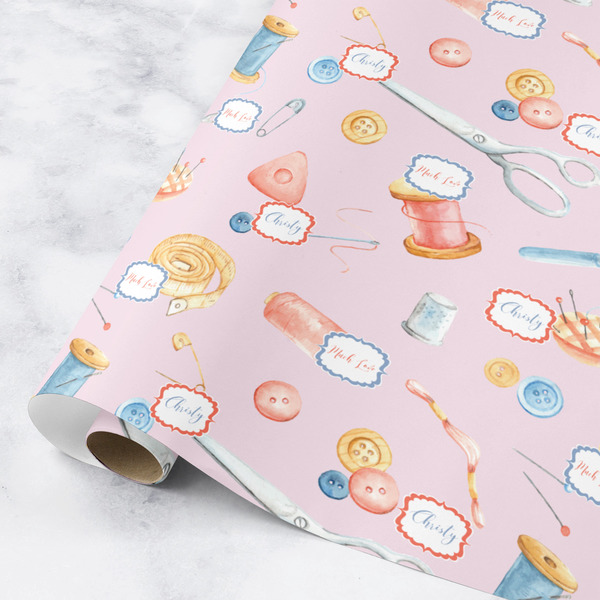 Custom Sewing Time Wrapping Paper Roll - Medium (Personalized)