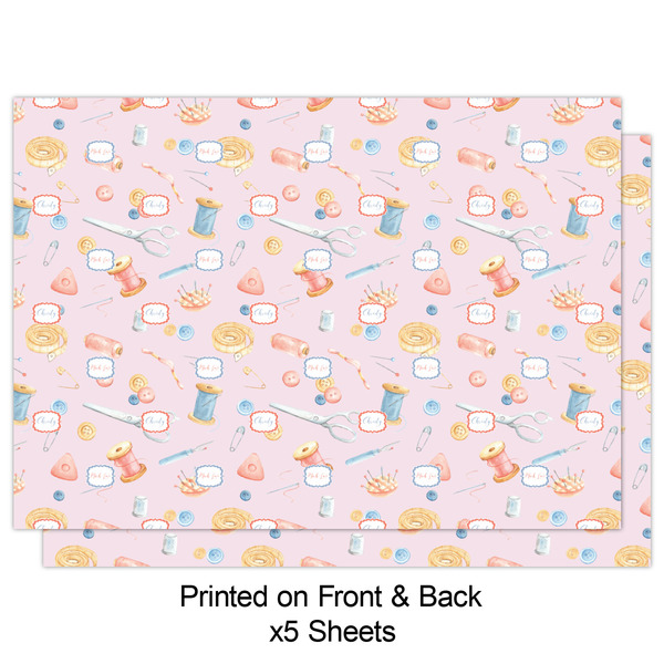 Sewing Time Wrapping Paper Sheet - Double Sided - Front