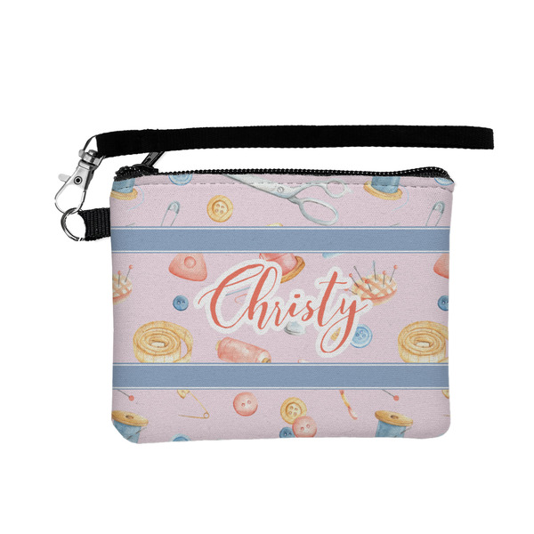 Custom Sewing Time Wristlet ID Case w/ Name or Text