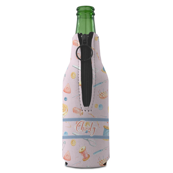 Sewing Time Zipper Bottle Cooler - BACK (bottle)