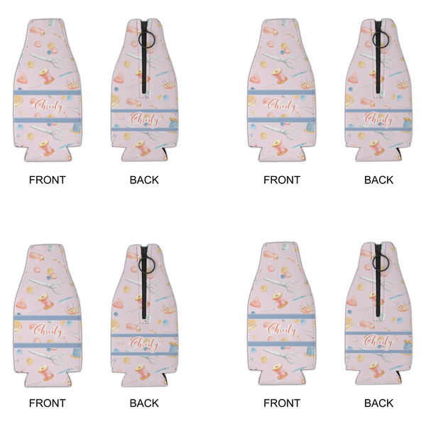 Sewing Time Zipper Bottle Cooler - Set of 4 - APPROVAL