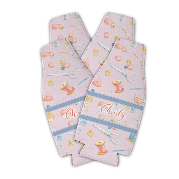 Sewing Time Zipper Bottle Cooler - Set of 4 - PARENT MAIN (flat)