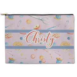 Sewing Time Zipper Pouch - Large - 12.5"x8.5" (Personalized)