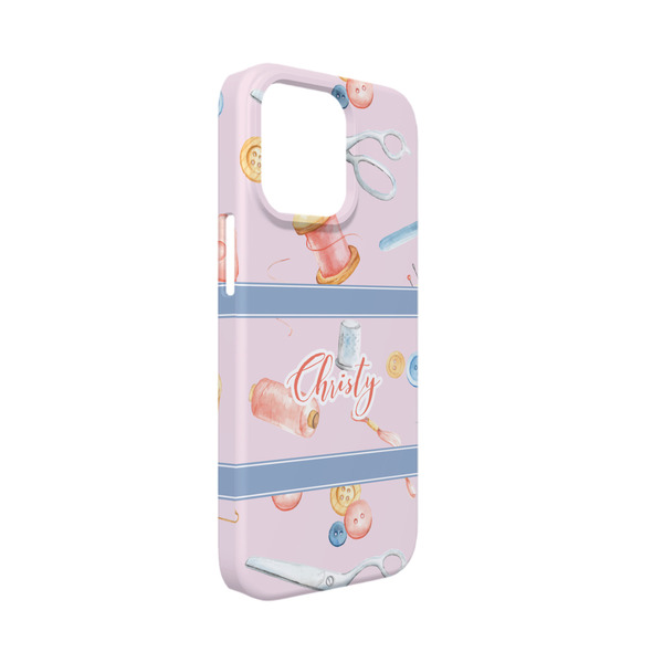 Custom Sewing Time iPhone Case - Plastic - iPhone 13 Mini (Personalized)
