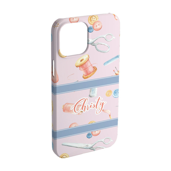 Custom Sewing Time iPhone Case - Plastic - iPhone 15 Pro (Personalized)