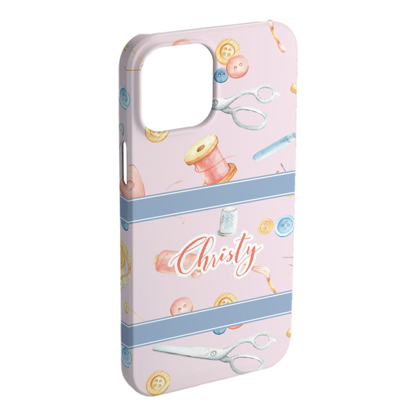 Custom Sewing Time iPhone Case - Plastic - iPhone 15 Pro Max (Personalized)