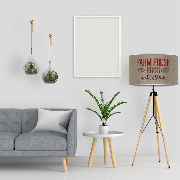 Farm Quotes 12" Drum Lampshade - LIFESTYLE