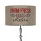 Farm Quotes 12" Drum Lamp Shade - Fabric