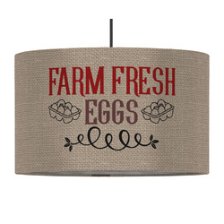 Farm Quotes 12" Drum Pendant Lamp - Fabric