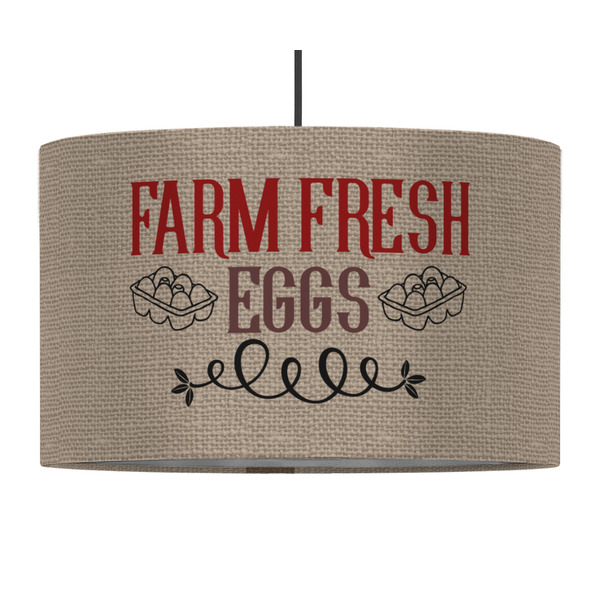Farm Quotes 12" Drum Lampshade - PENDANT (Fabric)
