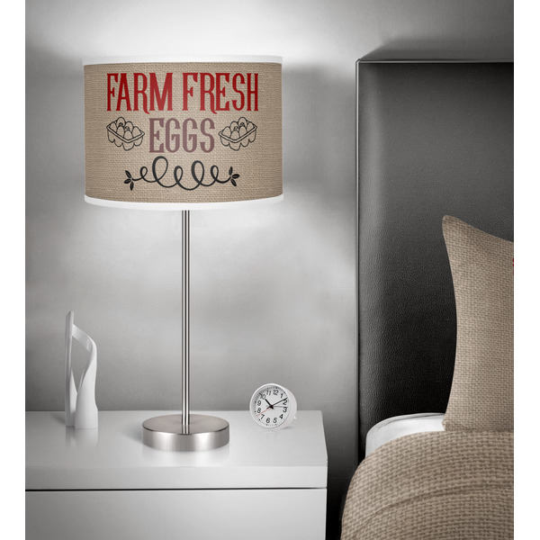 Farm Quotes 13 inch drum lamp shade - in room