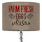 Farm Quotes 16" Drum Lamp Shade - Fabric