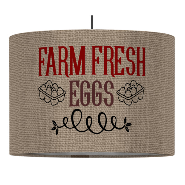 Farm Quotes 16" Drum Lampshade - PENDANT (Fabric)