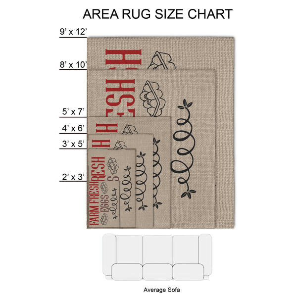 Farm Quotes 2'x3' Indoor Area Rugs - Size Chart