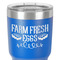 Farm Quotes 30 oz Stainless Steel Ringneck Tumbler - Blue - Close Up
