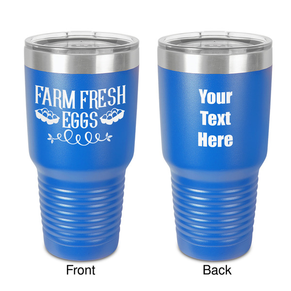 Custom Farm Quotes 30 oz Stainless Steel Tumbler - Royal Blue - Double-Sided