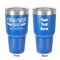 Farm Quotes 30 oz Stainless Steel Ringneck Tumbler - Blue - Double Sided - Front & Back