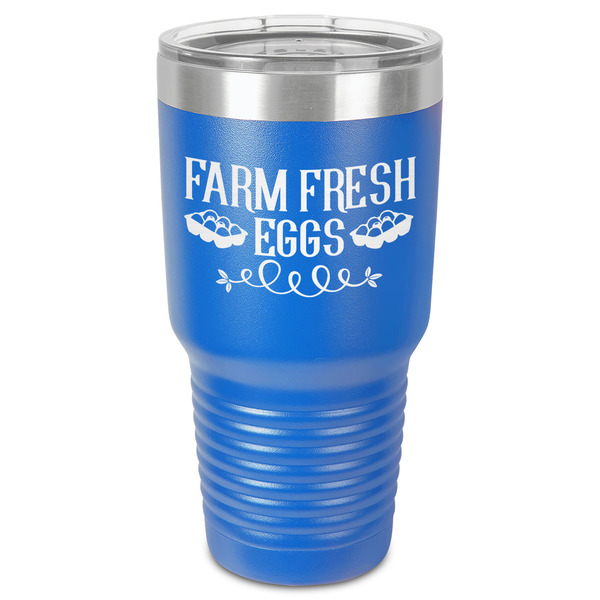 Custom Farm Quotes 30 oz Stainless Steel Tumbler - Royal Blue - Single-Sided