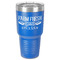 Farm Quotes 30 oz Stainless Steel Ringneck Tumbler - Blue - Front