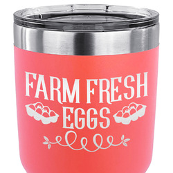 Farm Quotes 30 oz Stainless Steel Tumbler - Coral - Double Sided