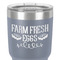 Farm Quotes 30 oz Stainless Steel Ringneck Tumbler - Grey - Close Up