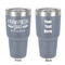 Farm Quotes 30 oz Stainless Steel Ringneck Tumbler - Grey - Double Sided - Front & Back