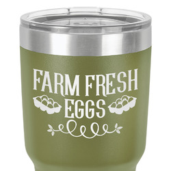 Farm Quotes 30 oz Stainless Steel Tumbler - Olive - Single-Sided