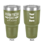 Farm Quotes 30 oz Stainless Steel Tumbler - Olive - Double-Sided