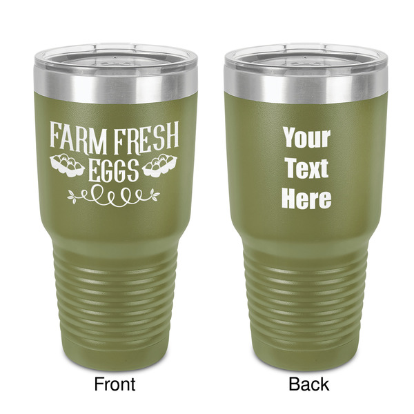 Custom Farm Quotes 30 oz Stainless Steel Tumbler - Olive - Double-Sided