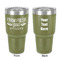 Farm Quotes 30 oz Stainless Steel Ringneck Tumbler - Olive - Double Sided - Front & Back