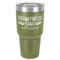 Farm Quotes 30 oz Stainless Steel Ringneck Tumbler - Olive - Front