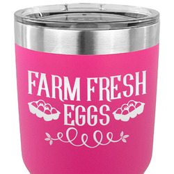 Farm Quotes 30 oz Stainless Steel Tumbler - Pink - Double Sided