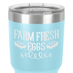Farm Quotes 30 oz Stainless Steel Tumbler - Teal - Single-Sided