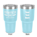 Farm Quotes 30 oz Stainless Steel Tumbler - Teal - Double-Sided