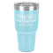 Farm Quotes 30 oz Stainless Steel Ringneck Tumbler - Teal - Front