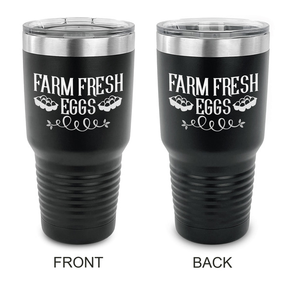 Custom Farm Quotes 30 oz Stainless Steel Tumbler - Black - Double Sided