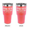 Farm Quotes 30 oz Stainless Steel Ringneck Tumblers - Coral - Double Sided - APPROVAL